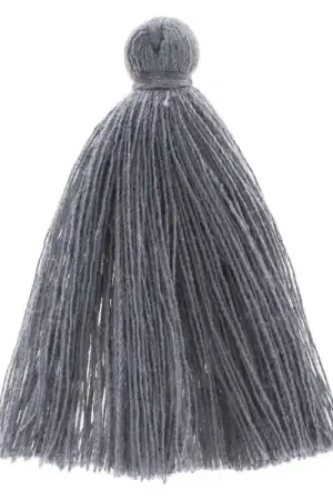 Non Perdere Pompon imitation coton 43-46 mm Gris Anthracite x1