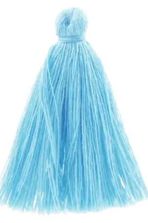 Pompon imitation coton 43-46 mm Aqua x1 Spedizione Gratuita