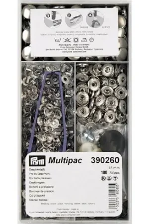 Novità Bottoni a pressione - 100 bottoni a pressione Anorak - 15 mm - Prym