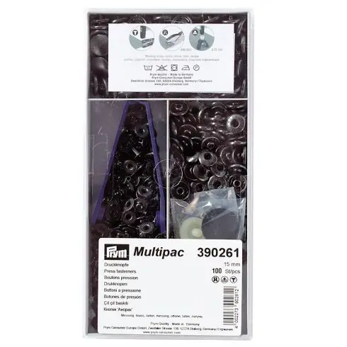 Bottoni a pressione - 100 bottoni a pressione Anorak - 15 mm - Prym Pagamento Sicuro