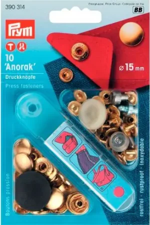 Promozione Esclusiva Bottoni a pressione - Kit bottoni a pressione Anorak - 15 mm - Prym
