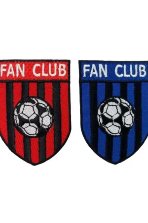 Applicazione Termoadesiva Ricamata Patch Scudetto Squadre Calcio 45x70 Mm Non Perdere