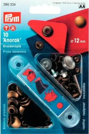 Bottoni a pressione - Kit bottoni a pressione Anorak - 12 mm - Prym Affare