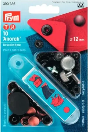 Bottoni a pressione - Kit bottoni a pressione Anorak - 12 mm - Prym Spedito Oggi