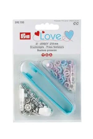 Solo Oggi Bottoni a pressione - Kit bottoni a pressione Jersey - 8 mm - Prym