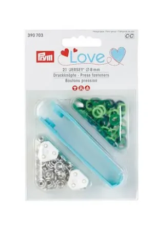 Solo Oggi Bottoni a pressione - Kit bottoni a pressione Jersey - 8 mm - Prym