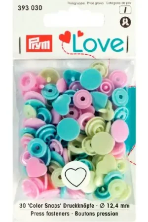 Bottoni a pressione - 30 bottoni a cuore - 12,4 mm - Prym Prezzo Conveniente