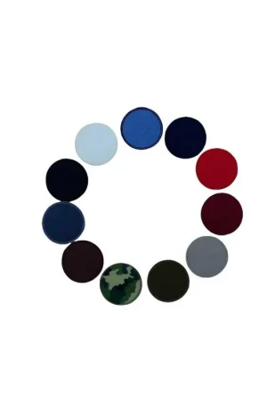 Applicazione Termoadesiva Patch Forma Circolare Tessuto Unito Tonda 5x5 Cm Novità