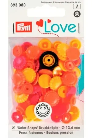 A Buon Prezzo Bottoni a pressione - 21 boccioli di fiori - 13,6 mm - Prym