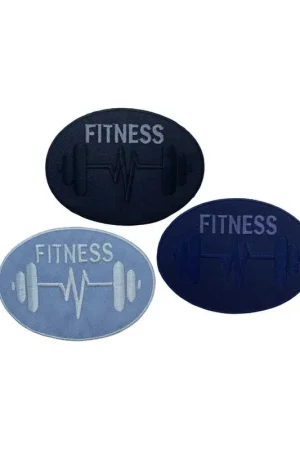 Applicazione Termoadesiva Patch Toppa Bilancere Ovale Ricamo Fitness 10x7 Cm Direttamente Dal Produttore