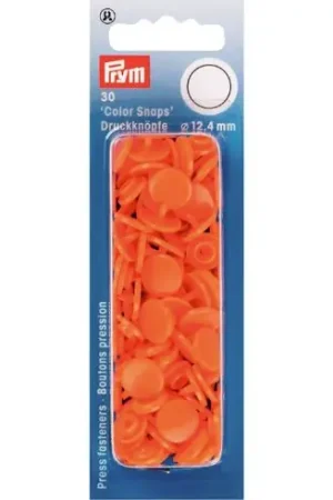 Bottoni a pressione - 30 bottoni pressioni a ribadire arancione - 12.4 mm - Prym Professionale