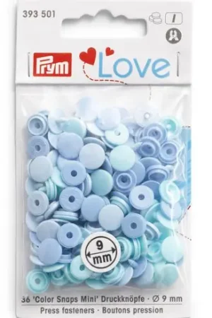 Direttamente Dal Produttore Bottoni a pressione - 36 bottoni tondi blu - 9 mm - Prym