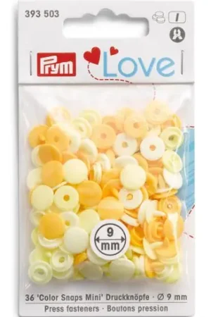 Must-Have Bottoni a pressione - 36 tasti rotondi gialli - 9 mm - Prym