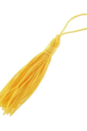 Pompon textile 7.5 cm Dark Yellow A Buon Prezzo