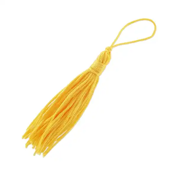 Pompon textile 7.5 cm Dark Yellow A Buon Prezzo