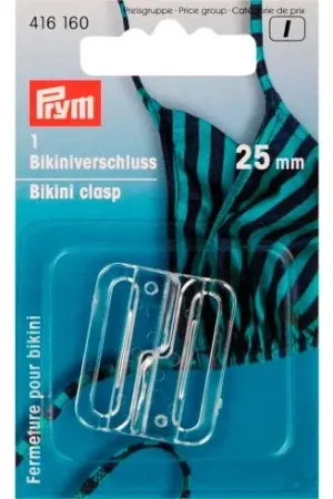 Accessorio di corsetteria - Chiusura per bikini trasparente - 25 mm - Prym Quantità Limitata