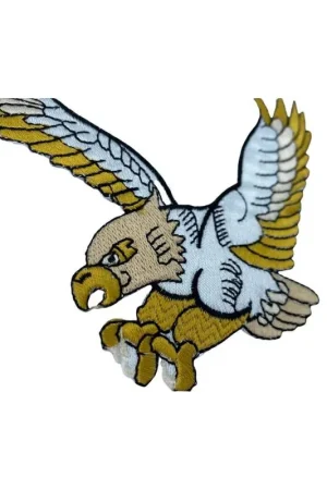 Applicazione Patch Termoadesiva Ricamo Aquila 13x15 Cm Reso Gratuito