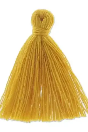 Pompon imitation coton 27-30 mm Jaune Foncé Spedizione Gratuita