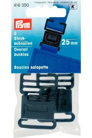Affare Accessorio di chiusura - Fibbie per salopette nere - 25 mm - Prym