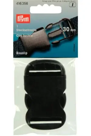 Solo Oggi Fibbie e clip - Fibbia clip nera - 30 mm - Prym