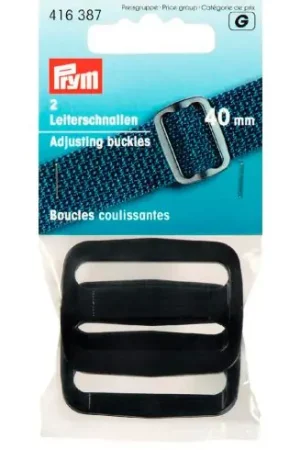 Fibbie e clip - Fibbie scorrevoli nere - 40 mm - Prym Occasione