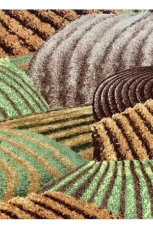 Prezzo Ridotto Wilmington Prints Life on the Farm by John Sloane, Tessuto Marrone Verde Campo Coltivato