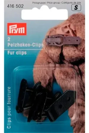 Promo Stagionale Accessorio di chiusura - Clip in pelliccia nera - Prym