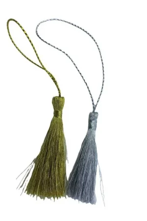 Acquista Ora Nappina Fiocco Chiave Filo Lurex Metallico lungo 10 Cm Diametro 5 Mm