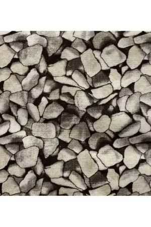 Prezzo Conveniente Fabric Freedom The Really Useful Fabrics, Tessuto Grigio Nero Effetto Sassi
