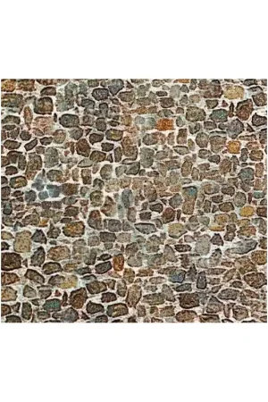 Wilmington Prints Wind and Waves by Douglas Laird, Tessuto Grigio Beige Effetto Pavimento Occasione