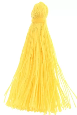 Pompon imitation coton 27-30 mm Jaune x1 Saldi