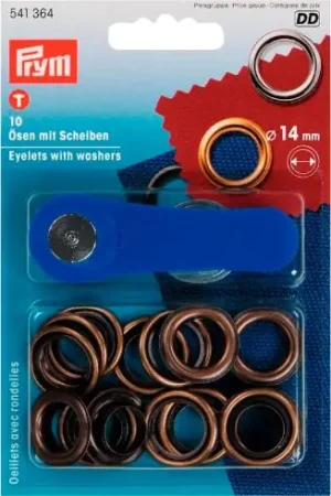 Offerta Occhielli e rivetti - 10 occhielli con rondelle + punzone per forare - Prym