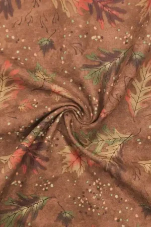 Moda Fabrics Trail's End by Holly Taylor, Tessuto Marrone con Foglie Spedito Oggi