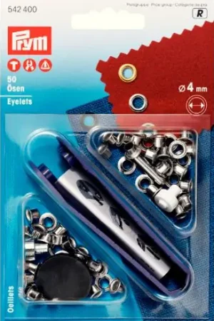 Occhielli e rivetti - 50 occhielli colore argento - 4 mm - Prym Promozione Esclusiva