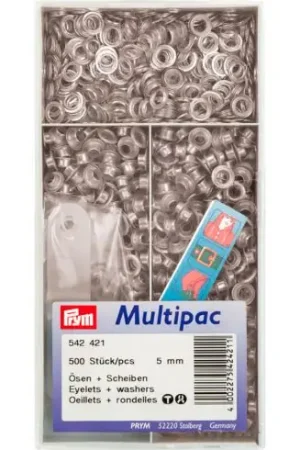 Offerta Occhielli e rivetti - 500 occhielli color ottone argentato - 5 mm - Prym