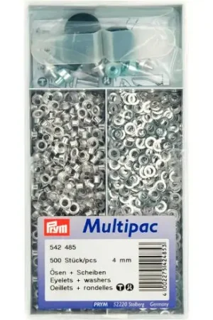 Occhielli e rivetti - 500 occhielli color ottone argentato - 4 mm - Prym Ultimissimo Modello