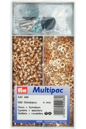 Occhielli e rivetti - 500 occhielli color ottone dorato - 4 mm - Prym Spedito Oggi