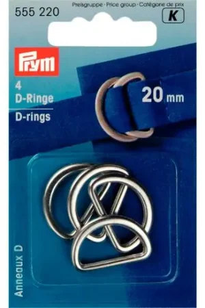 Accessorio per la borsa - Anelli in D - 20 mm argento - Prym Professionale