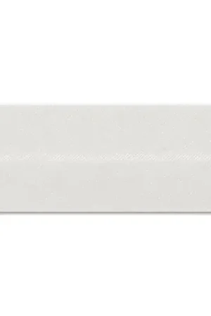 Economico Biais en polycoton 20 mm Blanc x 1m