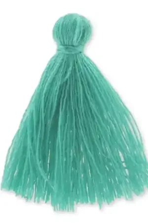 Pompon imitation coton 27-30 mm Teal x1 Nuovo Arrivo