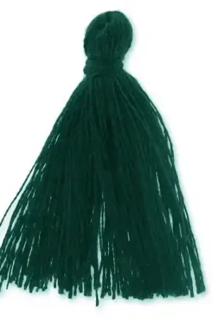 Spedizione Gratuita Pompon imitation coton 27-30 mm Vert Sapin x1