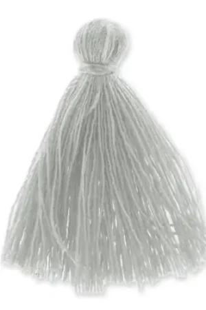 Consegna Rapida Pompon imitation coton 27-30 mm Gris x1