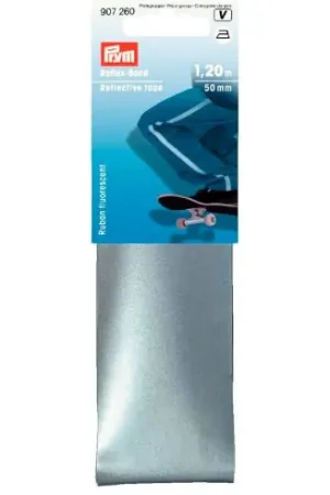 Saldi Rinforzi Ferro su ferro - Nastro adesivo fluorescente 50mm argento - Prym