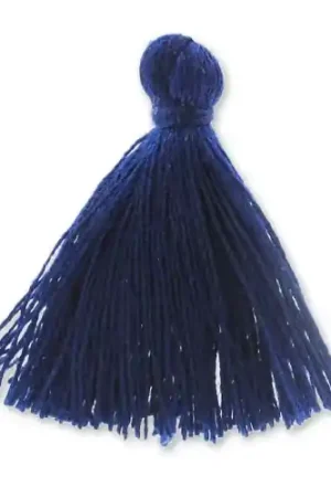 Consegna Rapida Pompon imitation coton 27-30 mm Bleu Nuit x1