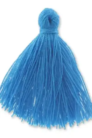 Pompon imitation coton 27-30 mm Bleu  x1 Promozione