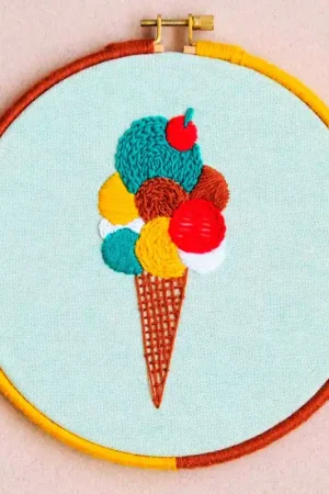 Kit da Ricamo - Ice Cream Time - Katia Soddisfatti O Rimborsati