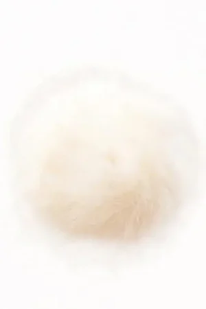 Occasione Imperdibile Pompon fourrure synthétique 10 cm Blanc x1