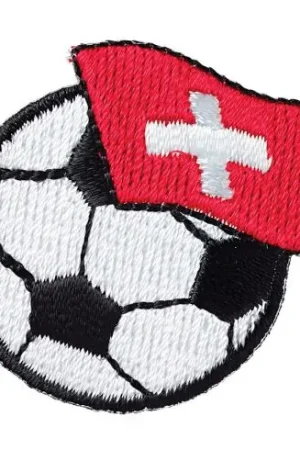 Termoadesiva - Pallone da calcio - bandiera svizzera - Prym Spedito Oggi