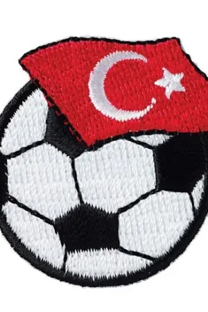 Consegna Rapida Termoadesiva - Pallone da calcio - bandiera turca - Prym