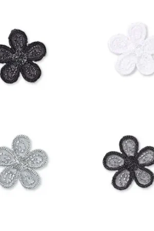 Termoadesiva - Fiori neri, bianca, ubriachino, denaro - Prym Direttamente Dal Produttore